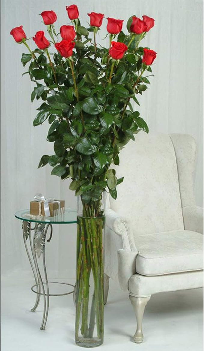 WGV Cylinder Vase Bulk, Diameter 5", Height 18", Clear Glass Floral Planter Container, Tall Centerpiece Arrangement for Wedding Party Event Home Office Decor, 6 Pieces