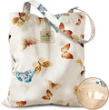 Aesthetic Cotton Tote Bag for Women - Reusable Shoulder Bag with Buckle Fabric Bag for Gym, Travel, Work