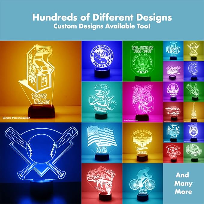 Custom Love & Heart LED Sign Night Light Lamp with Remote, Light Up Display with Personalized Name or Image, Customized and Made in The USA, Clear Acrylic Home Decor Design with 16 Colors, 4 Modes