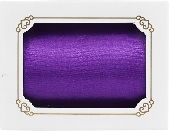 MEEDEE Purple Satin 3 Inch Ribbon Lux Double Faced Satin Ribbon Dark Purple Halloween Ribbons by 10 Yards Purple Ribbons for Christmas Tree, Flower Bouquet, Weddings, Bow Making