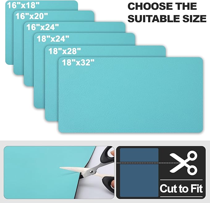Dish Drying Mat for Kitchen Counter | Coffee Bar Mat for Countertops | Heat Resistant Drainer Mat with Non-slip Rubber Backed | Hide Stain Kitchen Absorbent Draining Mat | Turquoise 16"x20"