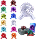 12Pcs Mixed Color Pull Bow Wrapping Pull Bow Ribbon Pull Bows for Wedding Baskets,6 Inches Diameter Gift Bows, Large Bows for Presents (Style5, 12Pcs)