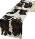 Cow Print Table Runner, Black White Cowhide Print Western Style Table Runner Country Farmhouse Cottage Cow Patten Table Decoration for Home Kitchen Dining, 13x90 Inch