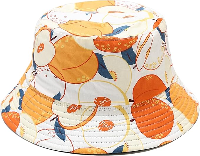 Mashiaoyi Unisex Print Double-Side-Wear Reversible Bucket Hat