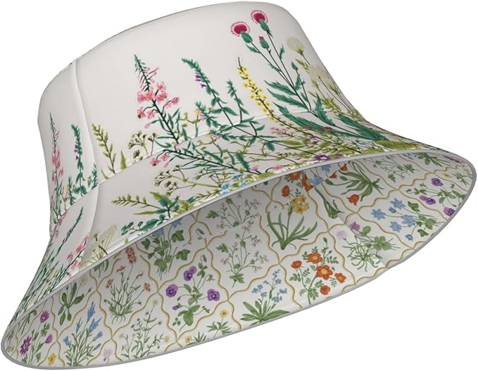 Hat Reversible Fisherman Hats Double Sided Wearing for Women Men Boys Girls