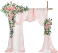 TINGE TIME Artificial Arch Flowers Kit Pack of 5, Wedding Decorations for Reception with Hanging Flowers, Wedding Arch Silk Floral Arrangements Ceremony Backdrop Bridal Shower Outdoor Party Decor