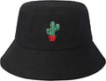 ZLYC Unisex Fashion Embroidered Bucket Hat Summer Fisherman Cap for Men Women