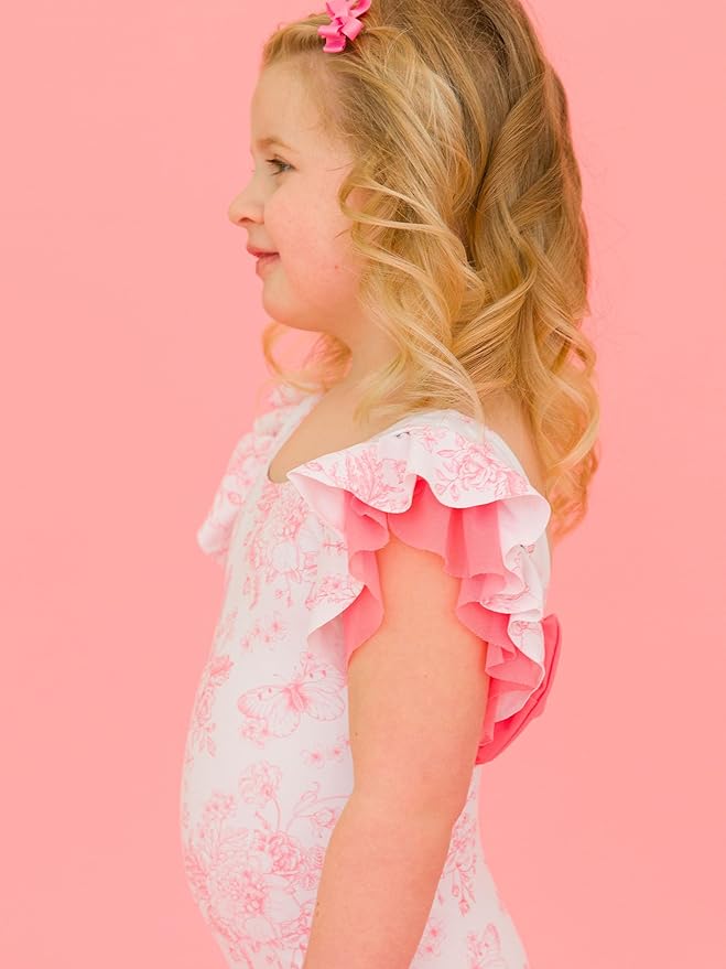 RuffleButts® Baby/Toddler Girls Ruffle Strap One Piece Swimsuit w/UPF 50+ Sun Protection