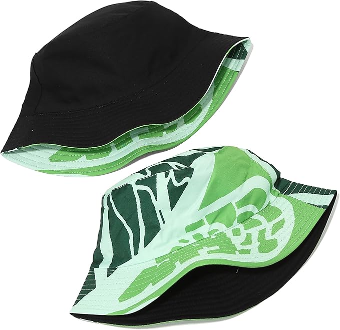 Mashiaoyi Unisex Print Double-Side-Wear Reversible Bucket Hat