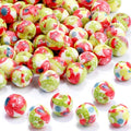 100 PCS 10mm Resin Beads Bulk for Bracelet Making Kit, Abstract Style Round Loose Beads for Jewelry Earring Necklace Rings Art Craft DIY Projects