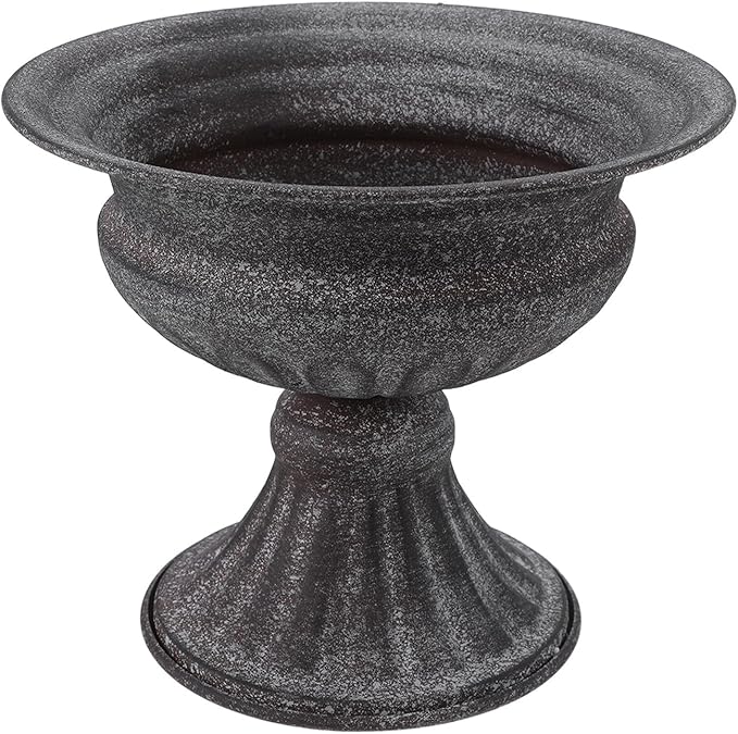 Generic Pedestal Vase Vintage Iron Planter - Flower Arrangement Pot Urn Vase for Farmhouse Table Centerpiece Christmas Anniversary Party