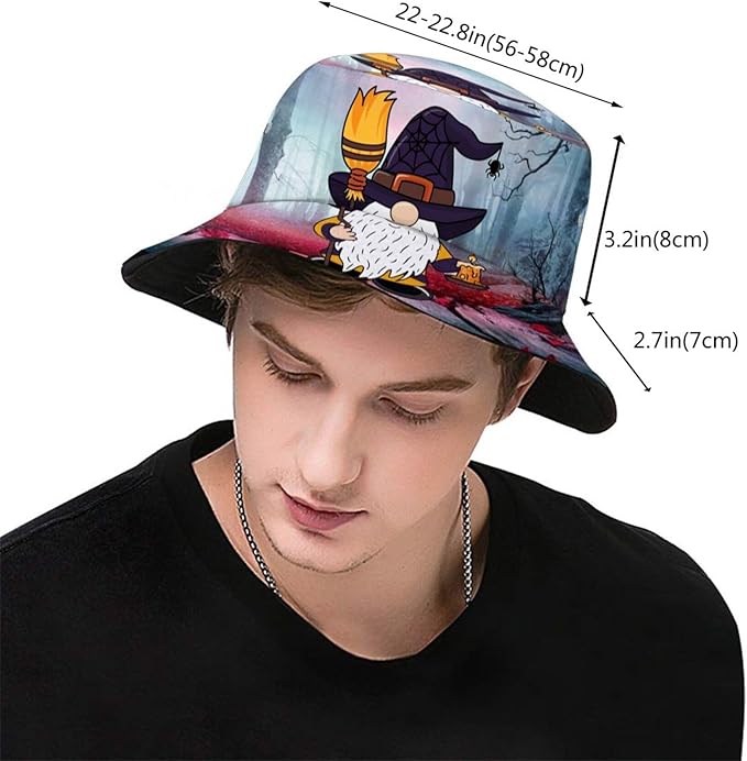 Bucket Hat for Women Men Funny Halloween Hats Packable Outdoor Fisherman Hats Caps Unisex