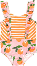 RuffleButts® Baby/Toddler Girls Ruffle Strap One Piece Swimsuit w/UPF 50+ Sun Protection