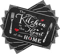 Fork Spoon Kitchen Table Placemats Set of 4 Retro Country Cooking Theme Place Mats for Home Party Indoor Holiday Rustic Washable Heat Resistant Table Mats 12 x 18 Inch