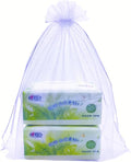 QIANHAILIZZ 50 Pack 12 x 16 Inch Drawstring Jewelry Gift Organza Bags Plant Covers Plants Protection Bag D5B (A-LILAC)