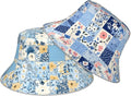Bucket Hat Double-Side-Wear Reversible Sun Hat Beach Travel Hiking for Women Men