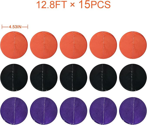 192 Ft Orange Purple Black Party Decorations Polka Dots Streamer Garland Backdrop for Halloween Graduation Birthday Baby Shower Wedding Engagement Bachelorette Bridal Shower Holiday Party Supplies