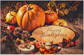 Thanksgiving Holiday Modern Pumpkins Placemats Set of 4 PVC Vinyl Non Slip Table Mats Heat Resistant Place Mats Washable Wipeable Dining Table Mat for Kitchen Party Indoor Outdoor Decorative Gift