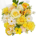 TINGE TIME Fake Flowers Artificial Flowers Peonies Bulbous Chrysanthemum Daisy Hydrangea Sunflower Violets Dahlia Daffodils Epiphyllum Orchid Cherry Blossom Camellia Leyaron (Yellow)