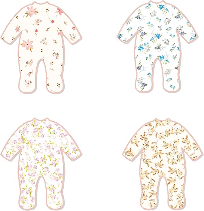 Baby in Bloom Banner, Pre-Strung Floral Onesie Garland Baby Shower Banner for It's a Girl Baby Shower Decoration