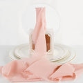MEEDEE Blush Chiffon Ribbon 3 Inch Fringe Ribbons Pink Chiffon Silk Frayed Edge Ribbon Wide Chiffon Ribbons for Crafts, Flower Bouquet, Wedding Favors Wrapping (2 Rolls 10 Yards)