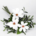 Briful Faux Greenery Stems 27in Artificial Olive Branches with Magnolia Flowers Spray Mixed Floral Greenery Bouquet for Home Vase Table Centerpiece Wedding Decoration