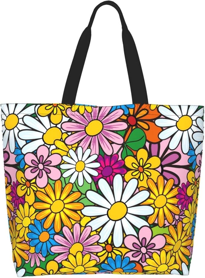 Sunflower Tote Bag For Women, Waterproof Shoulder Bags Big Reusable Grocery Handbag For Shopping Picnic Work Beach