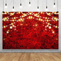 Leowefowa 15x8ft Red Rose Photo Backdrop Romantic Rose Floral Wall Background for Lover Sweet Valentine's Day Wedding Bridal Shower Mother's Day Sweet Party Banner Decor Photo Supplies Prop