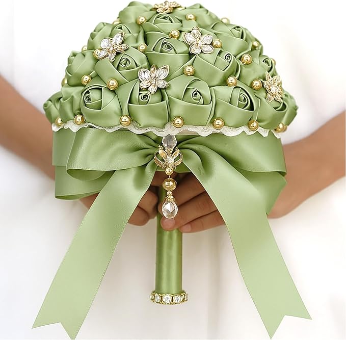 KINGLAKE Sage Green Satin Ribbon – 1 1/2'' x 100 Yards Polyester Sage Ribbon for Gift Wrapping, Light Green Ribbons for Crafts, Wedding Invitations, Baby Shower Decor, Floral Bouquets, Wreath Bows
