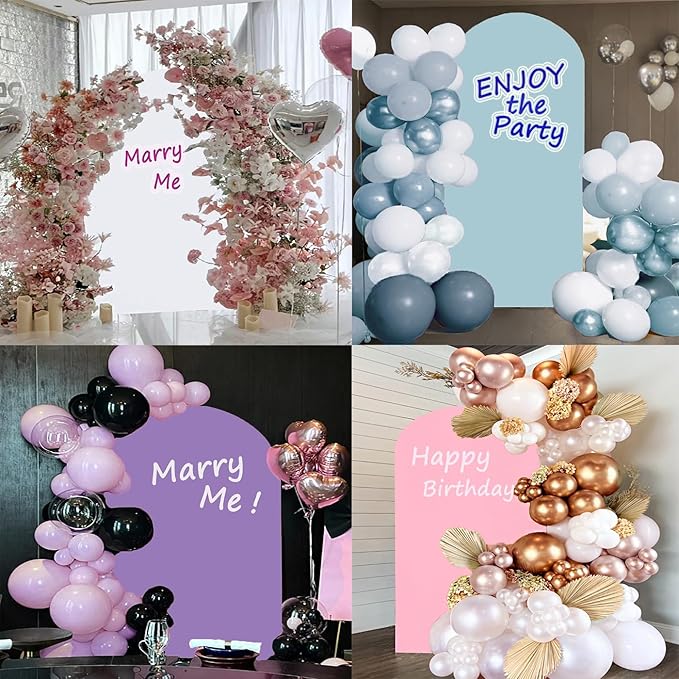 Two-Sided Sage Green 6.6FT Wedding Arch Cover, Sage Green Spandex Backdrop Covers for Party, 6.6 FT Arch Backdrop Covers for Gender Reveal Birthday Party Decor