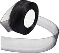 Black Ribbon for Gift Wrapping 1-1/2 inch Sheer Organza Ribbon for Flower Bouquet Tulle Chiffon Ribbons for Wedding Invitations Christmas Decorations Crafts 50 Yards