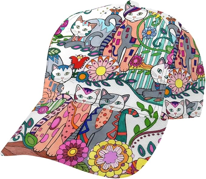Floral Baseball Cap for Women Fashionable Adjustable Dad Hat Low Profile Running Hat for Summer Sporting Working Hiking
