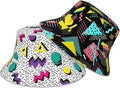 Bucket Hat Beach Summer Sun Hat Reversible Fisherman Hats Double Sided Wearing for Women Men Boys Girls