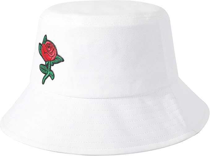 ZLYC Unisex Fashion Embroidered Bucket Hat Summer Fisherman Cap for Men Women