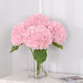 MARTINE MALL 3Pcs 21in Hydrangea Artificial Flowers, Latex Real Touch Hydrangeas Lifelike Large Hydrangea Flowers for Home Decor Party Arrangements Wedding Bouquets Centerpieces (Light Pink)