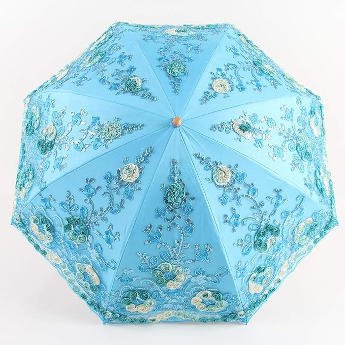 Honeystore Flower Lace Parasols for Wedding Party Lace Bridal Umbrella