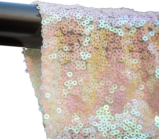 Iridescent Sequin Backdrop Curtain 4FTx8FT 2 Panels Glitter Metallic Photography Background Drapes for Wedding Baby Shower Birthday Birthday