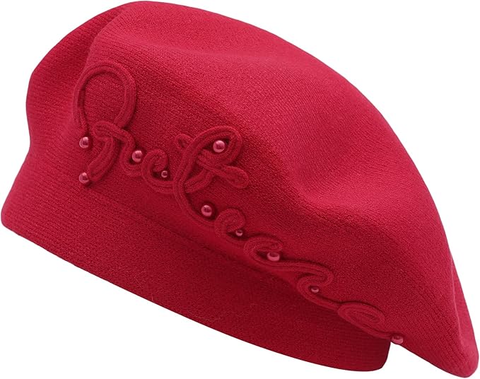 Winter Women French Beret Hat Kaschmir Solid Color Knitted Berets