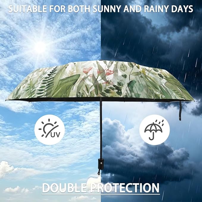 Umbrellas for Rain Lightweight Travel Umbrella 42" Canopy UV Protection Sun Umbrella Windproof Compact Umbrellas