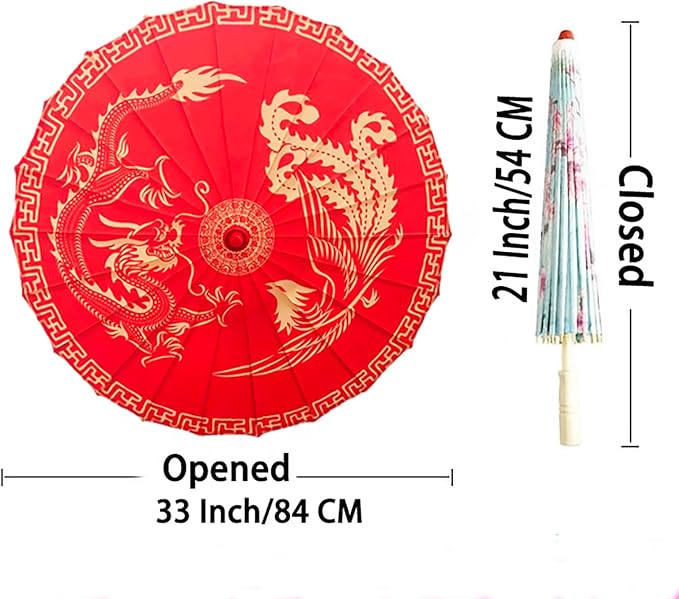 Chinese Japanese Handmade Parasol Umbrella,Asian Decoration DIY Art Dance Classical Umbrella for Wedding Parties Photography Costumes Cosplay