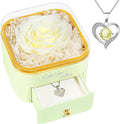 Beferr Preserved Rose with Necklace for Mom Birthday Gifts Eternal Roses Fresh Flowers for Delivery Prime Christmas Day Gifts for Her Mother Grandma Wife Sister Daughter Girl Friends
