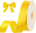 Yellow Ribbon 1 Inch 50 Yards Yellow Satin Ribbon for Fall Decor Harvest Party Gift Wrapping Baskets Bows Bouquet Crafts Christmas Decorations
