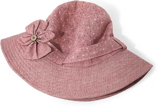 Glamorstar Cloche Hats for Women Vintage Bowler Hat Floral Fedora Bucket Hats