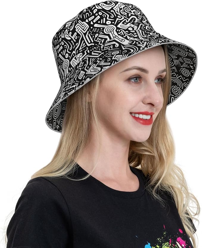Bucket Hat Beach Summer Sun Hat Reversible Fisherman Hats Double Sided Wearing for Women Men Boys Girls