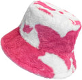 Winter Soft Faux Fur Plush Bucket Hat, Lovely Fisherman Cap, Fashion Outdoor Thick Warm Sun Cap for Women