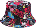 Quanhaigou Bucket Hat for Men Women,Packable Reversible Printed Sun Hats,Fisherman Outdoor Summer Travel Hiking Beach Caps