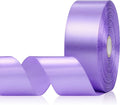 Lavender Satin Ribbon 1-1/2 Inch 60 Yards, Lavender Purple Polyester Fabric Ribbon for Flower Bouquet, Crafts, Gift Wrapping, Baby Shower, Handmade Roses, Wedding