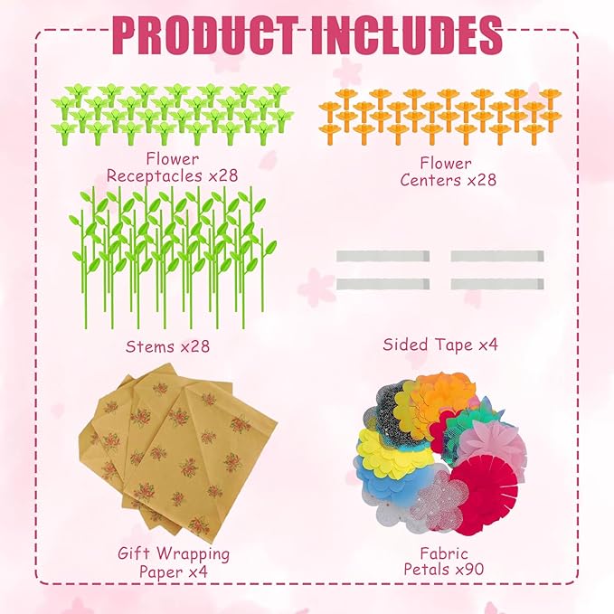 Soupost Kids' Flower Press Kits Toy Accessories DIY Flower Bouquet Craft - Arts & Crafts Toy Parts