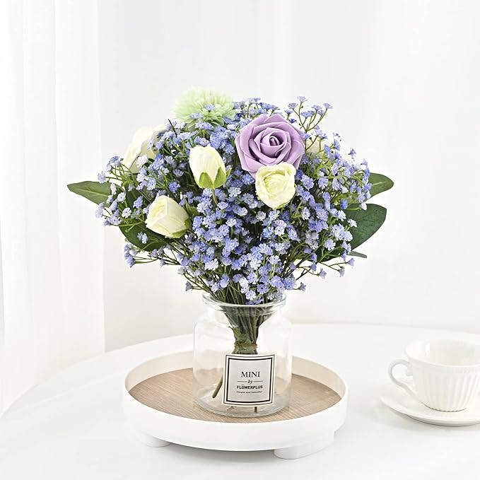 Yastouay Babys Breath Artificial Flowers, 6Pcs Fake Babys Breath Flowers Artificial Bulk, Real Touch Faux Babies Breath Gypsophila Bouquet for Wedding Centerpiece Floral Arrangement Party Decor