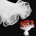 4 Yards Pearl Mesh Flower Wrapping Paper for Bouquets, Korean Floral Wrapping Paper, Pearl Mesh for Bouquets, DIY Gift Packaging, Valentines Flower Shop Decoration (Yards White)